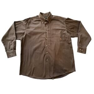 Ariat Shirt Brown Button Down Long Sleeves XL